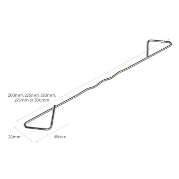 TEC TIES TT4275 Light Duty Stainless Cavity Wall Tie 275mm (250)